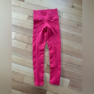 Avocado Women Leggings Size Small Red Textured Eco Friendly Made In Los Angeles